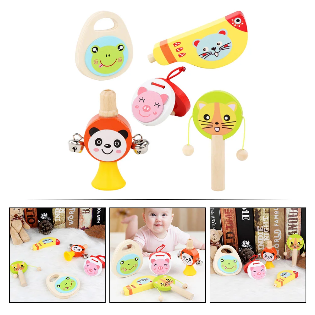 

5Pcs Adorable Cartoon Musical Toys Funny Percussion Instrument Toys for Kids Adorable Percussion Toy Adorable Percussion Instrum