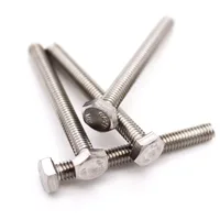 M5 M6 M8 M10 M12 M14 M16 A2-70 304 Acero inoxidable DIN933 Tornillo hexagonal externo Perno de cabeza hexagonal Alargar rosca 30-250 mm