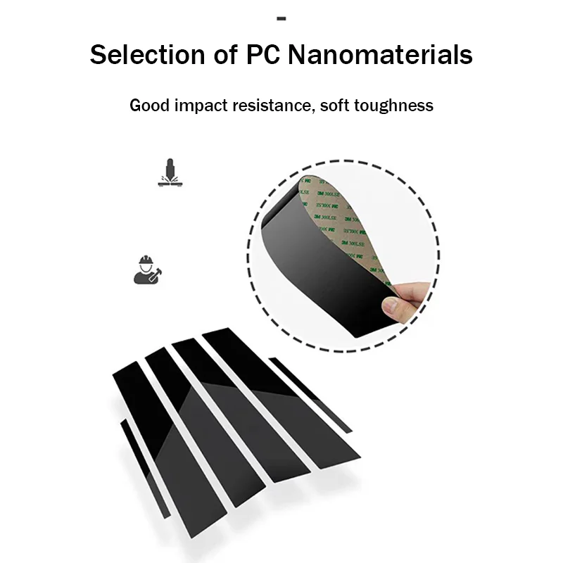 For Toyota Yaris Cross XP210 GR Sport 2020~2025 Car Door Window Middle Trim Cover B C Pillar Center Column Sticker Accessories view 2