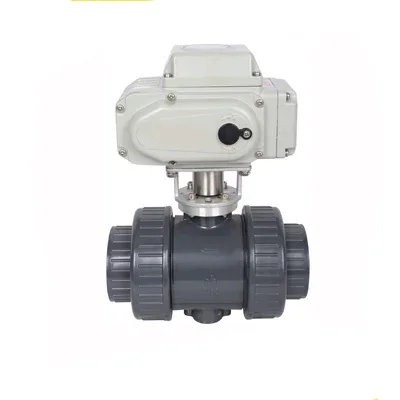 

220v electric upvc valve CTB-005 50NM dn50 plastic 2 way 12v 24v 2 inch motorized pvc ball valve
