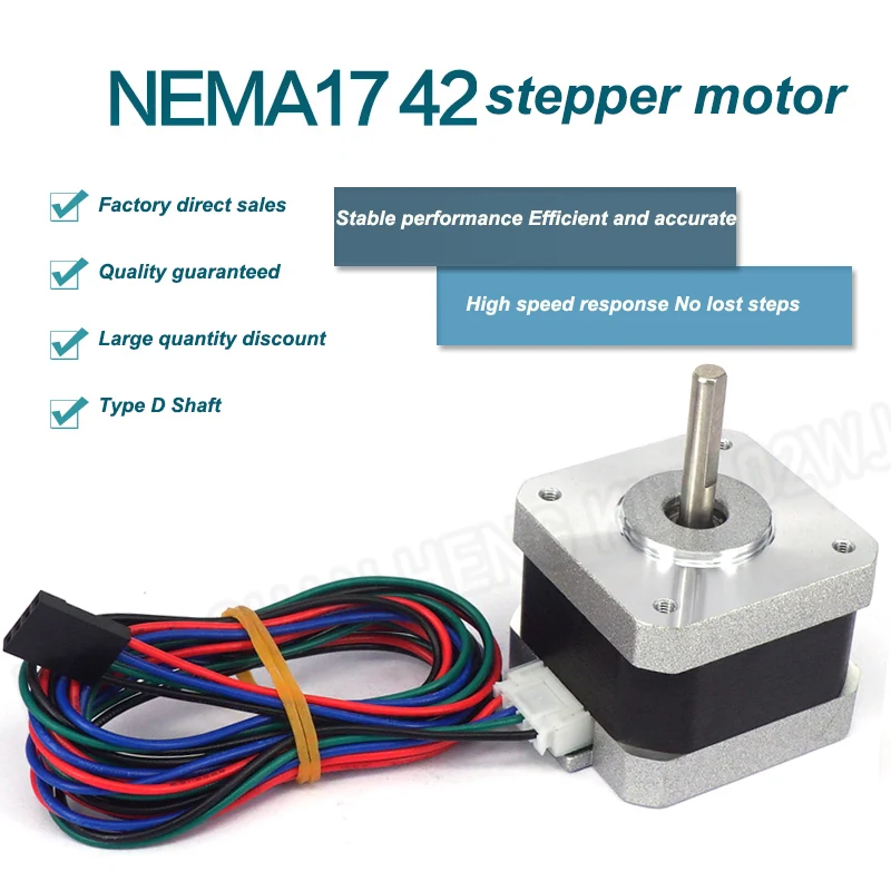 For 3D Printer Accessories NEMA17 42 Stepper Motor Drive/17hs3401/1.3A 0.30Nm/12V/Engraving Machine