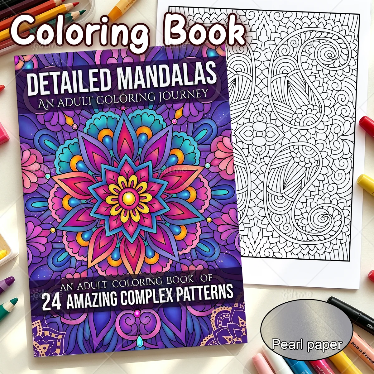 TRUST YOUR INNER STRENGTH Coloring Book Adult Relieve Stress Bold-easy DIY Art Self-Painting Drawing Books