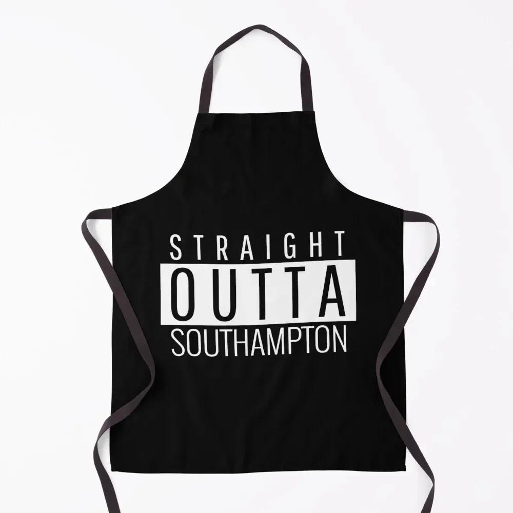 Straight Outta Southampton Hampshire Apron custom women's kitchen Kitchen Front Apron