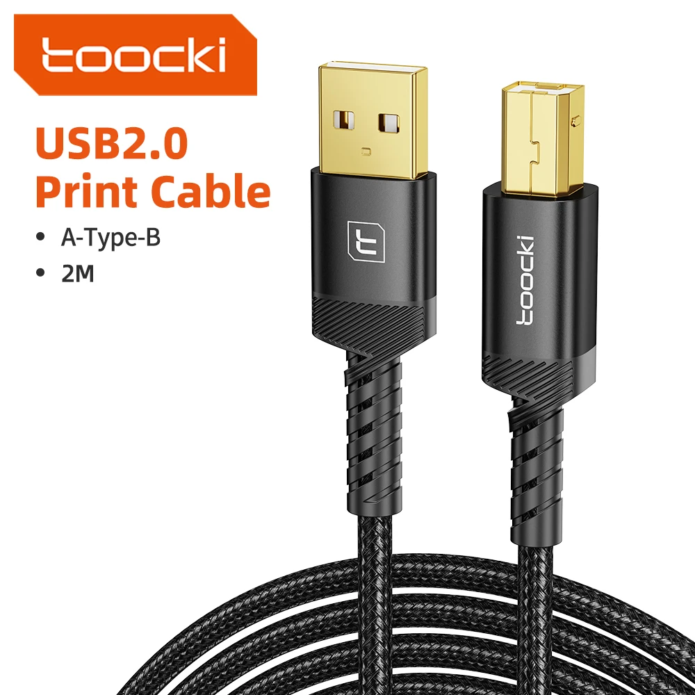 Toocki USB A naar Type B Printerkabel Hoge Snelheid voor HP Canon Epson Brother Lexmark Dell Xerox Ricoh Scanner Kopieerapparaat Faxmachine