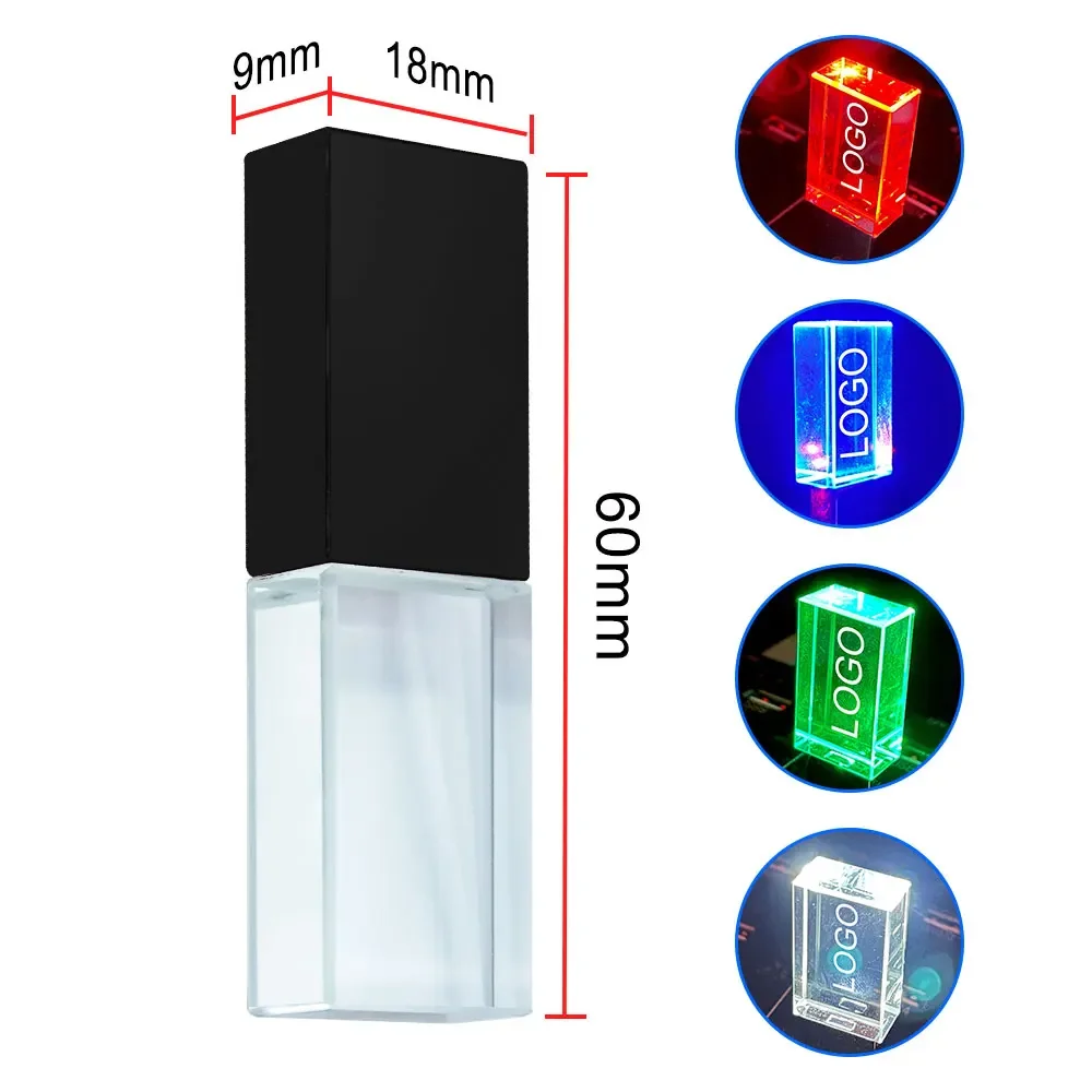 ضوء LED ملون بايونير DJ Premium 3.0 PenDrive 64GB عالي السرعة للكتابة 16GB ذاكرة عصا 8GB 4GB شعار مجاني محرك فلاش USB