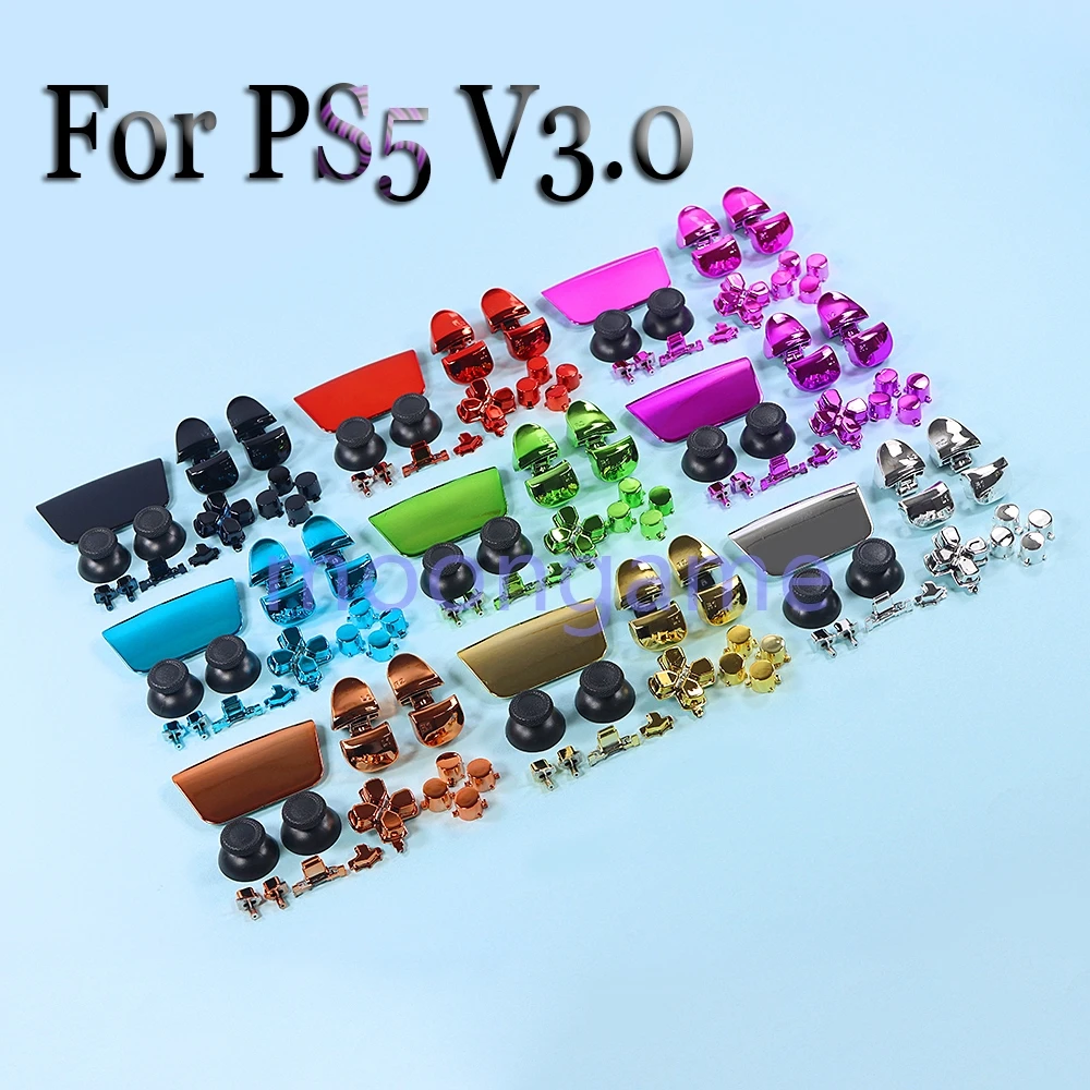 20set di ricambio per PS5 V3.0 elettrolitico R1 L1 R2 L2 Controller di gioco tastiera cromata pulsante comune