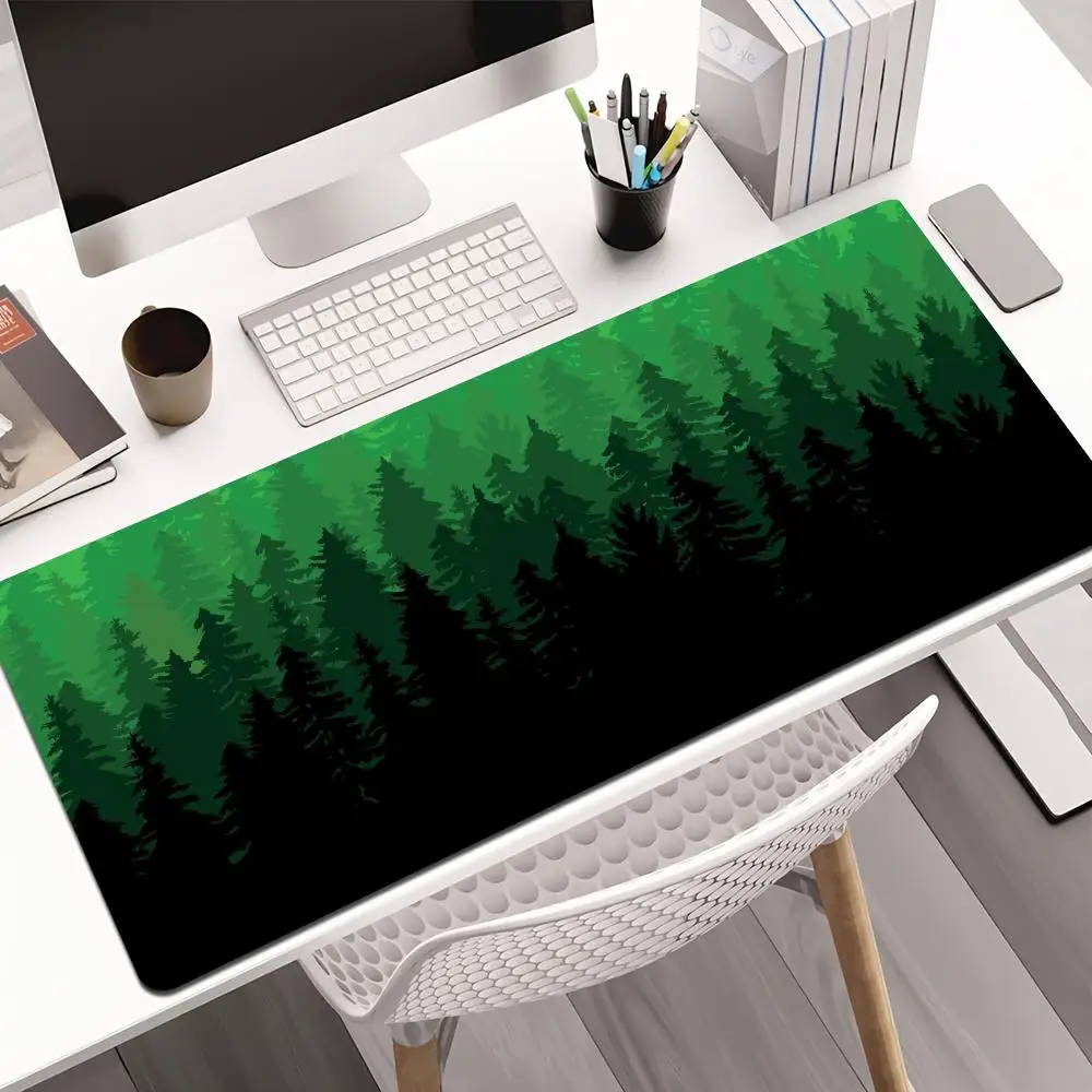 لوحة ماوس بتصميم توضيحي للغابات الفنية الرقمية، حصيرة مكتبية، حصيرة ألعاب، ملحقات الكمبيوتر، لوحة مفاتيح مطاطية مضادة للانزلاق، لوحة ماوس توسيع