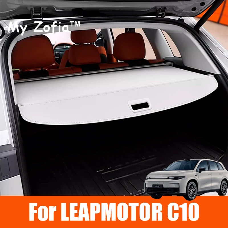 

For Leapmotor C10 2024 2025 Car Rear Trunk Privacy Curtain Security Shield Cargo Cover Luggage Curtain Waterproof Accessories