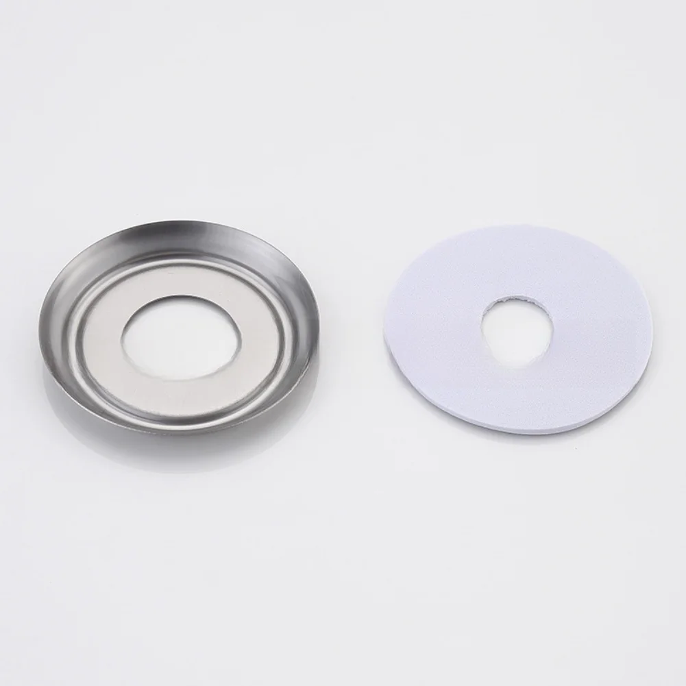 2pcs Bathtub Outlet Cover Ring Zinc Alloy Leak-Proof Bathtub Decorative Cover Back Hole Cover For Bathroom Household Spare Parts