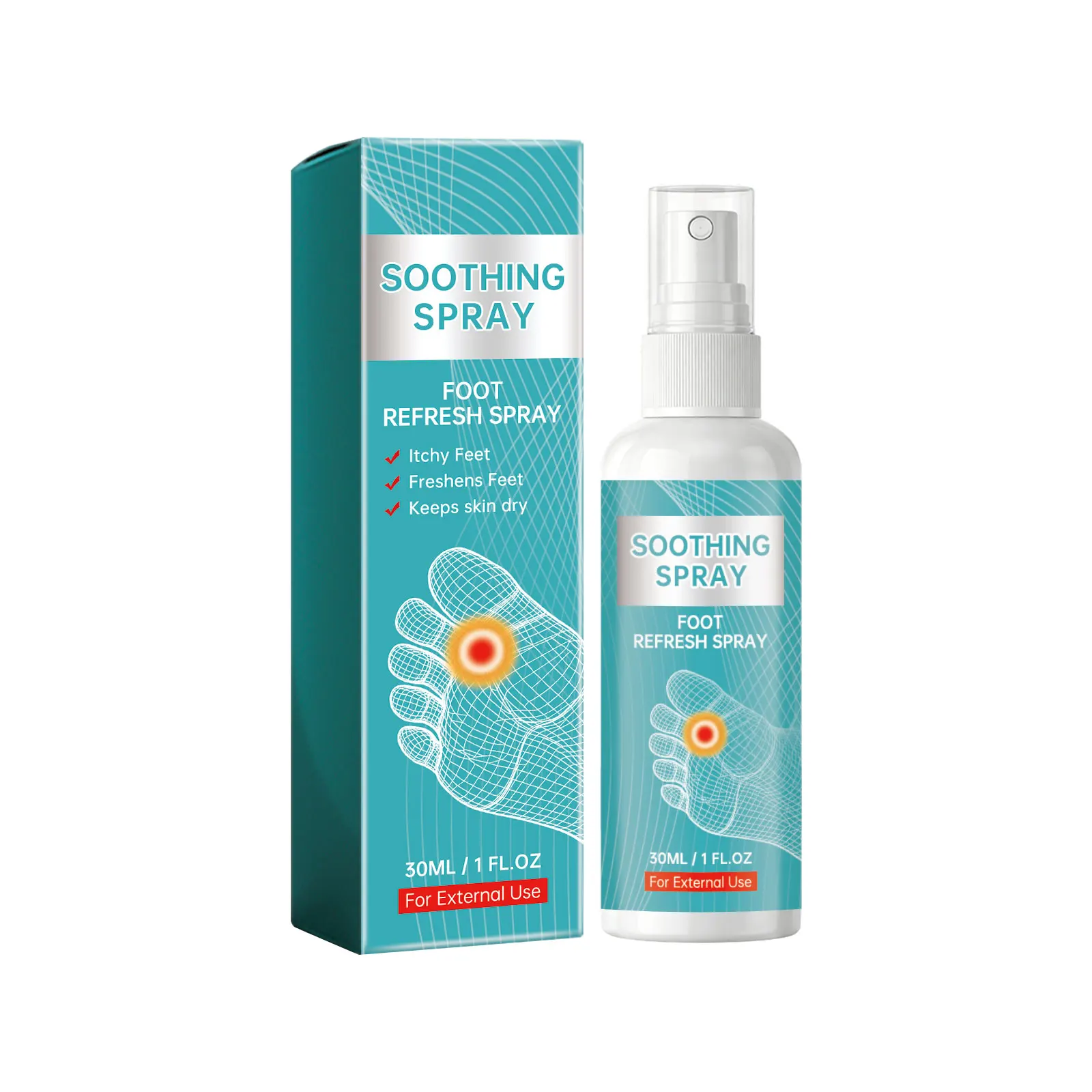 Foot Deodorant Spray Antiperspirant Relieve Beriberi Improve Itchy Peeling Cracking Refreshing Texture Remove Odor Foot Spray