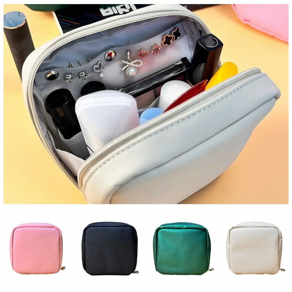 

Earring Storage Bag PU Leather Makeup Bag Large Capacity Earrings Ring Bag Jewelry Storage Bag Lipstick Bag Toiletry Organizer