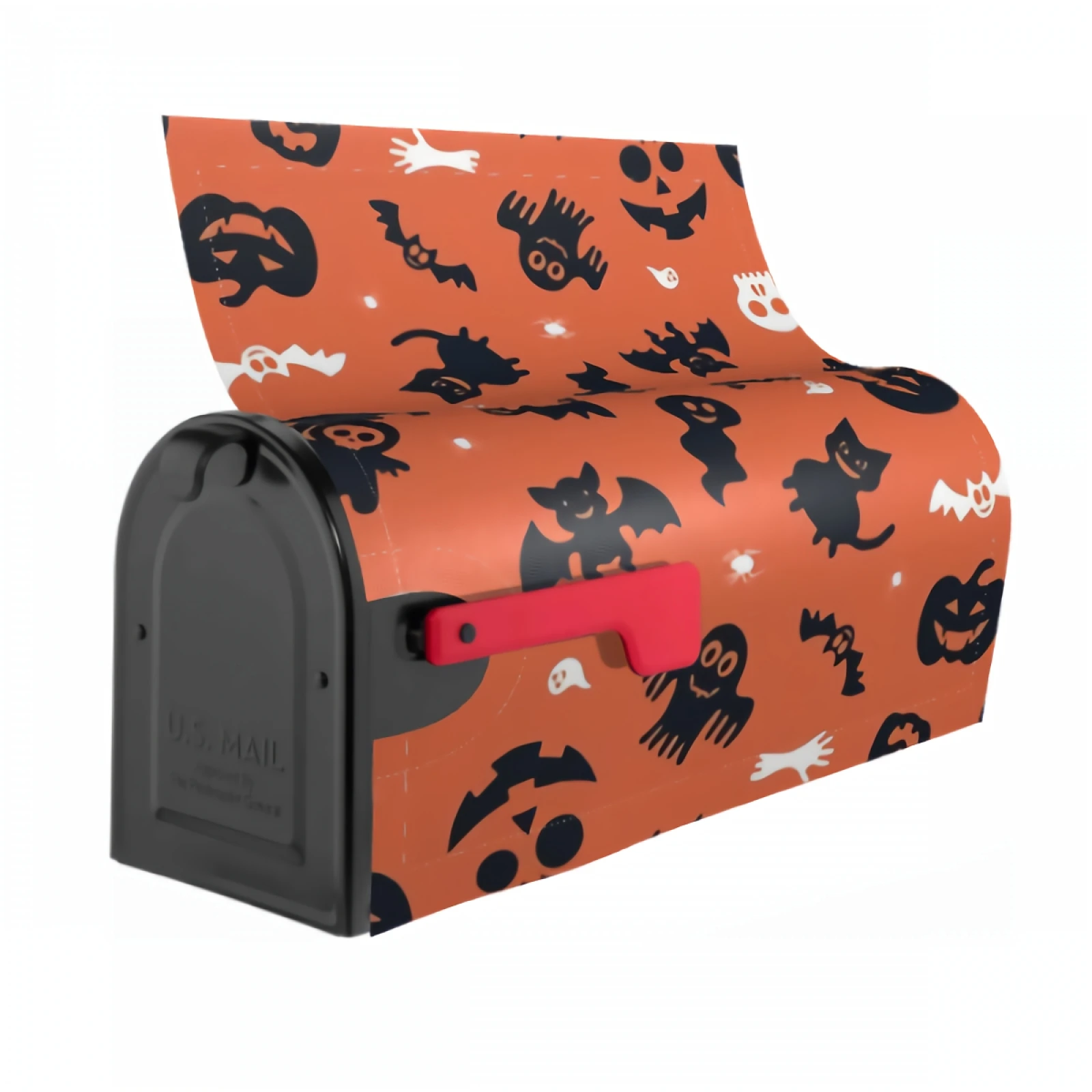 Halloween Mailbox Covers Magnetic Cartoon Ghost Bat Pumpkin Decorative Mailboxes Wraps Post Letter Box Cover Garden Yard Decor