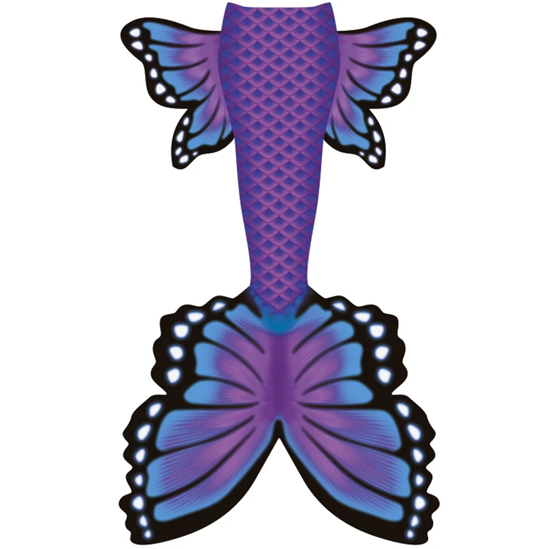 Free Shipping Professional Mermaid Tail Skins Swimwear Bikini Suits Butterfly Design Finish Clothing for Swimming Shoot Fitness