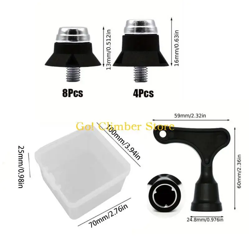 Q84C 12 pièces crampons Football en alliage d'aluminium crampons Football crampons botte Football crampons pour