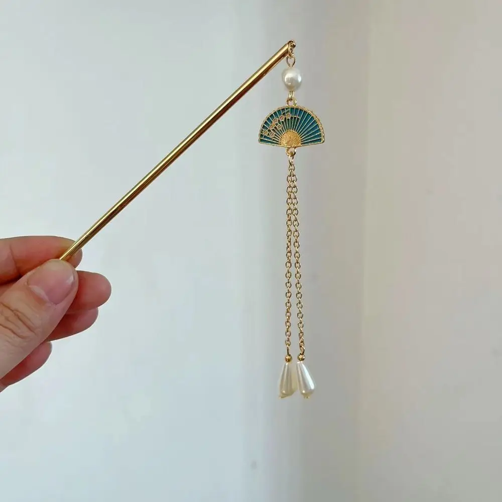 

Hairstyle Design Tool Ancient Headwear Ancient Style Hairpin Metal Hairpin Hanfu Fan Hair Sticks Chinese Style Headwear