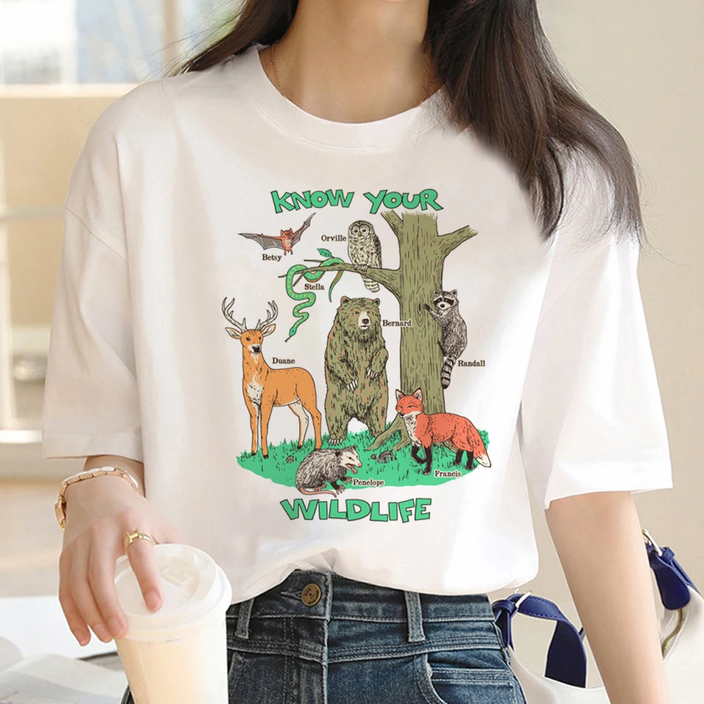 Straßen katzen T-Shirt Frauen Streetwear Harajuku Manga T-Shirt Mädchen 2000s Y2k Kleidung