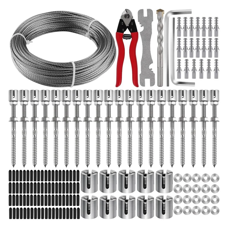 

Garden Wire Trellis For Climbing Plants, Silver Metal Stainless Steel Garden Trellis Wire Ropes System Kit For Plants Vines