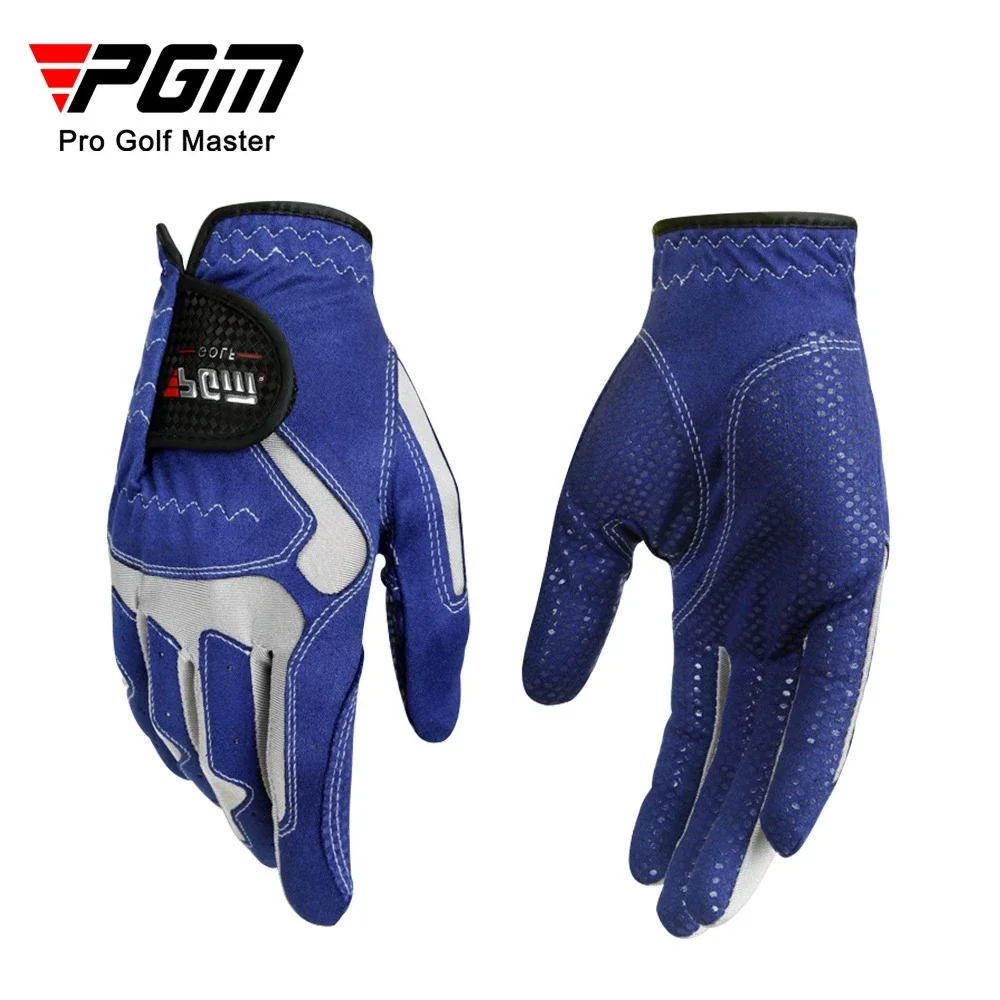 PGM ST017 Left Right Golf Glove,Men's Microfiber Breathable Swing Training Gloves,Soft Comfortable Non-Slip Particles Glove