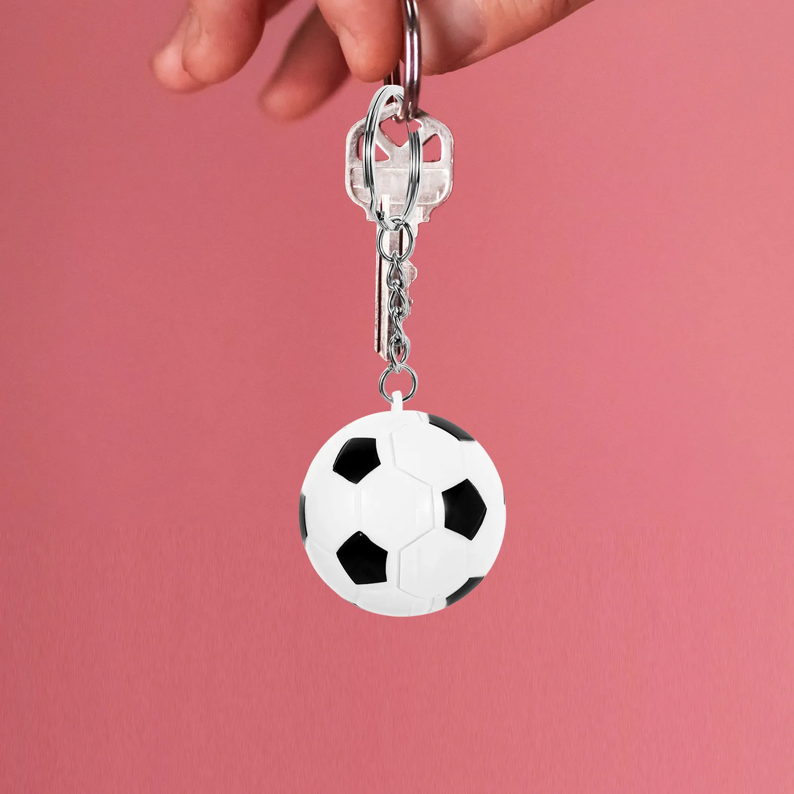 2Pcs Soccer Keychains Creative Football Decoration Perfect Pendant for Bags Car Keys Phone Party Favors Gift Football Keyring