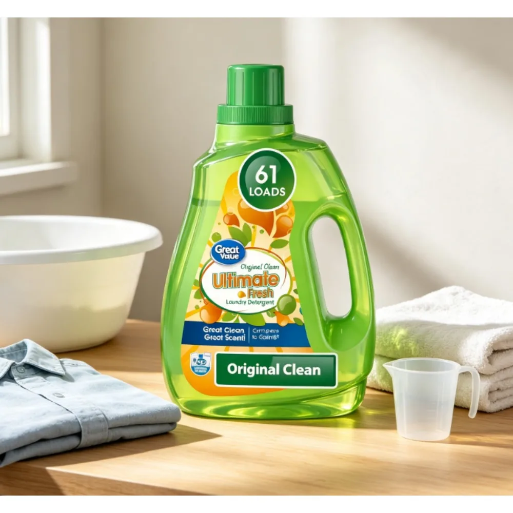 Great Value Ultimate Fresh Laundry Detergent, Original Clean, 88 fl oz, 61 Loads