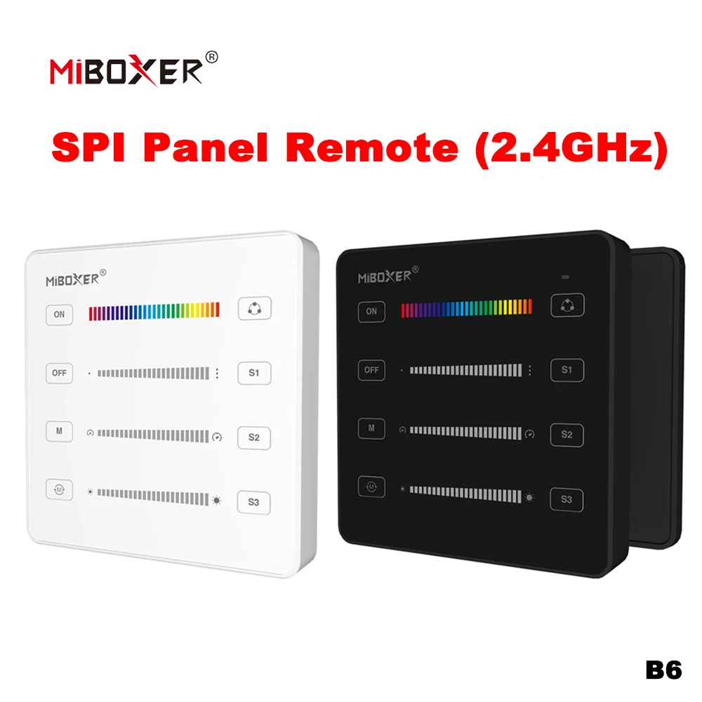 Miboxer B6 2.4GHz 3w1 SPI pojedynczy kolor/RGB/RGBWIC sygnał TTL pilot do WS2811 WS2812 WS2815 kontroler taśmy pikselowej LED