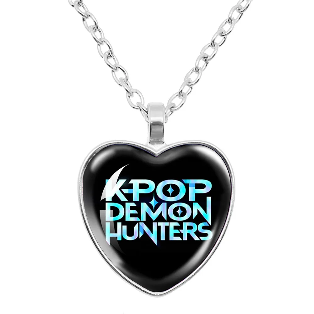 Anime Film Kpop Demon Hunters Ketting Cartoon Voor Meisjes Tijd Gem Hangers Mode Metalen Kettingen Vrouwen Charms Accessoires Geschenken