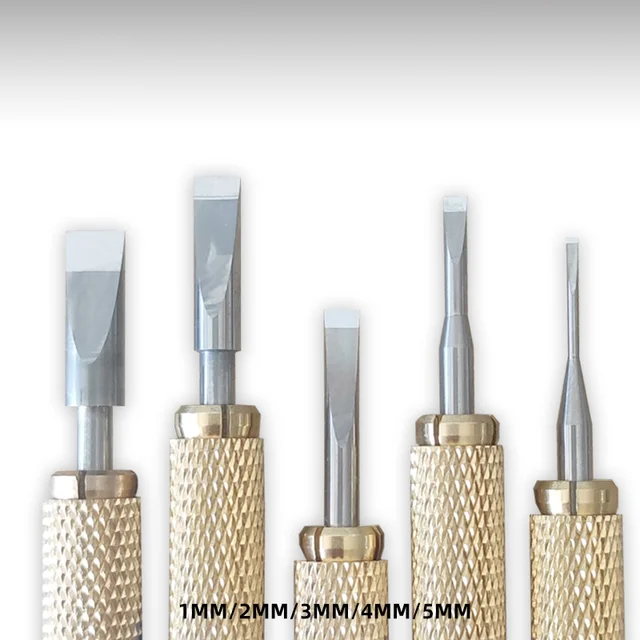 Hobby Model Craft Tool Flat bottom spatula Chisel Large size push knife 1mm 2mm 3mm 4mm 5mm For Model modification DIY Making 2