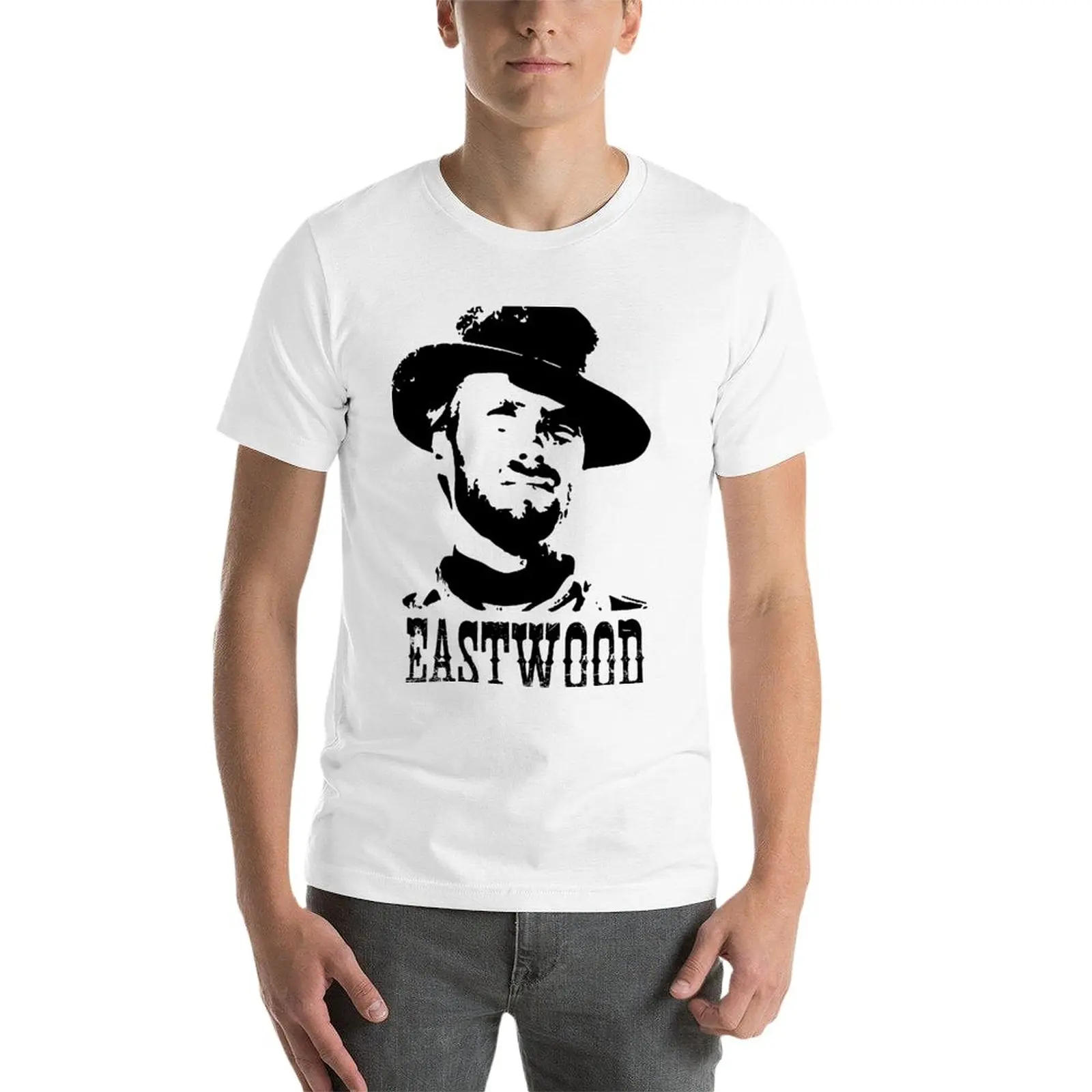 Camisetas estampadas de Clint Eastwood para hombre, Camisetas estampadas de anime