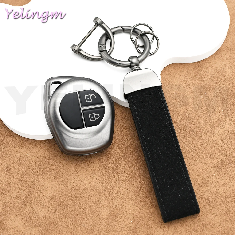 Coque de clé de voiture en TPU à 2 boutons pour Suzuki SX4 Swift Liana Vitara Jimny Alto Ignis Esteem, accessoires de protection