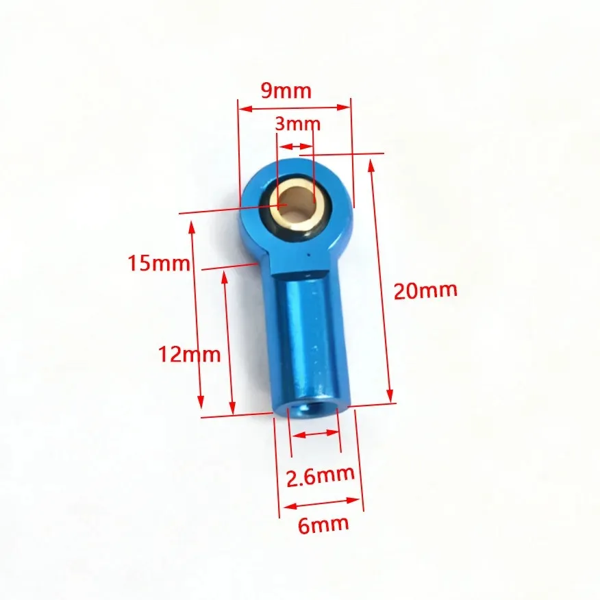 10pc M3 Ball Joint Link Bar Rod End Plastic Ball Head Tie for Axial SCX10 90046 D90 TRX4 TRX6 1/10 RC Crawler CarR04 - Detail 1