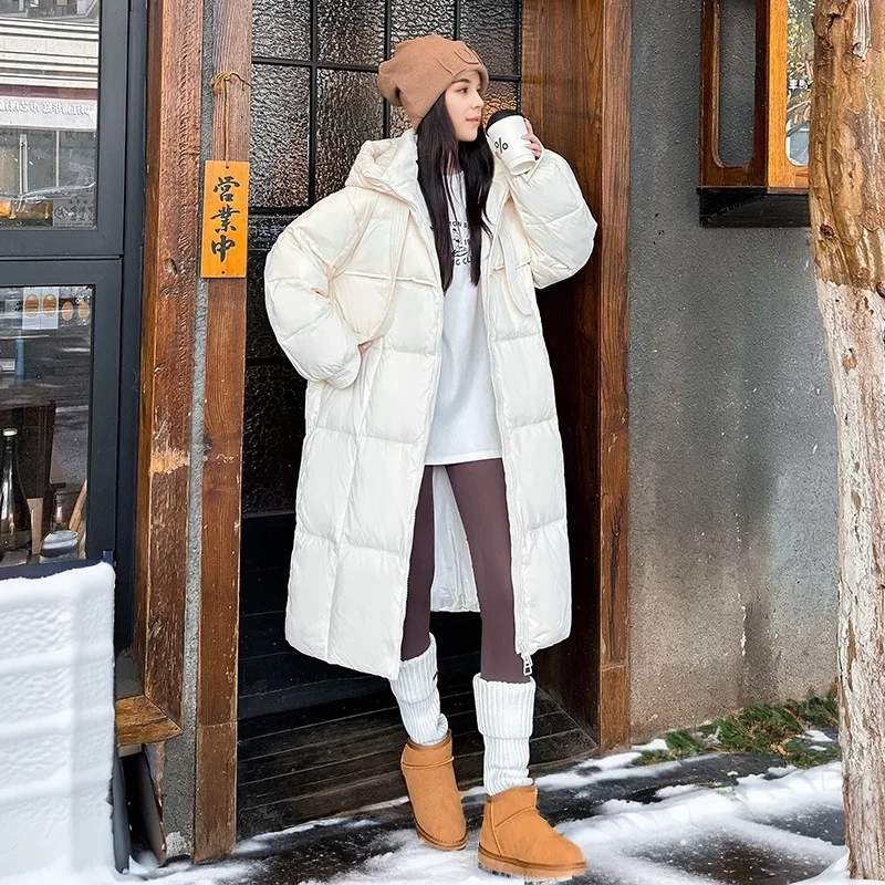 2024 Winter Thick Down Cotton Jacket Women\'s Long Cotton Coat Outcoat Trend Jaqueta Feminina