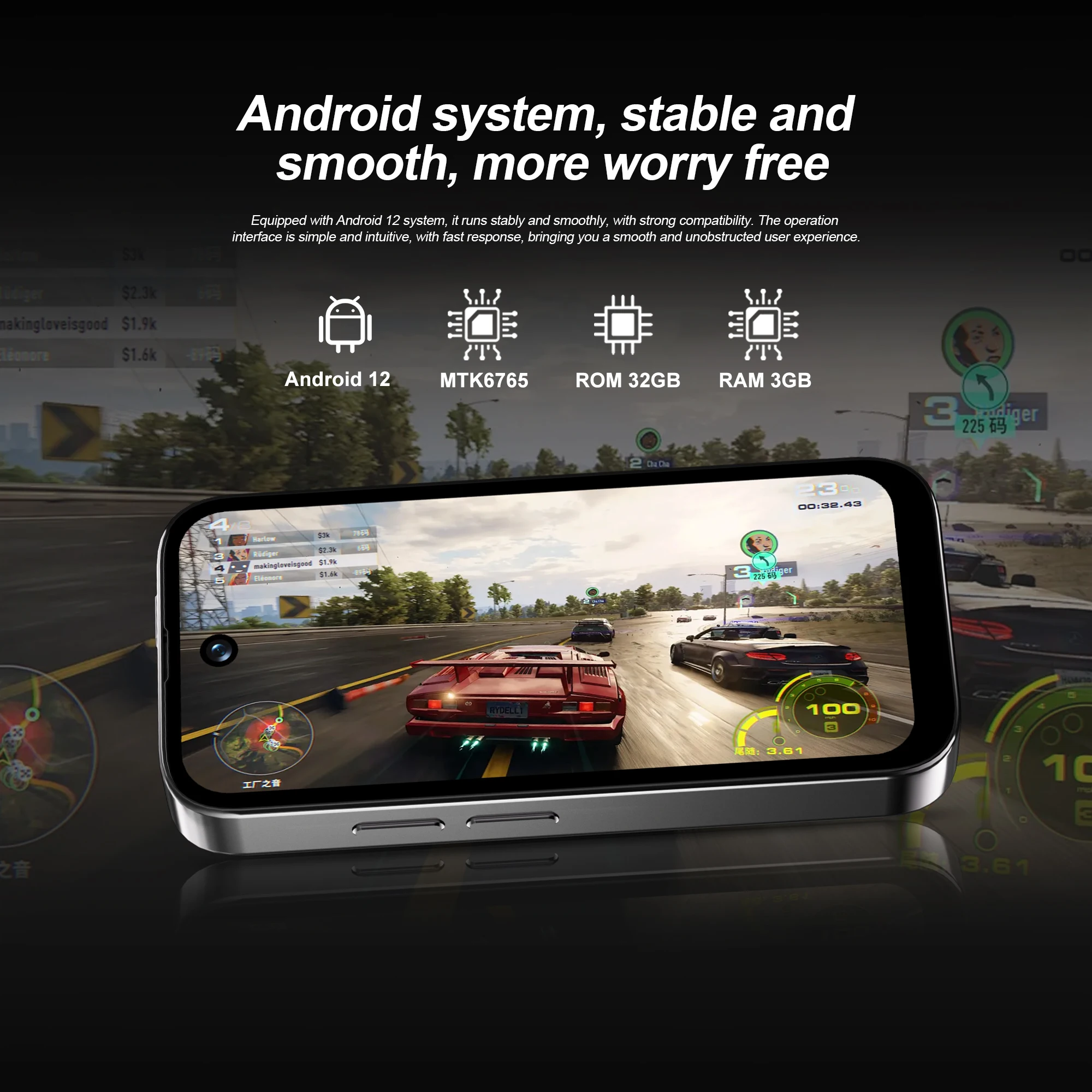 SERVO A1 PRO هاتف ذكي صغير الترجمة 4G LTE Android12 نظام RAM 3GB ROM 32GB Play Store WiFi ثنائي الشريحة Pocket AI هاتف ذكي