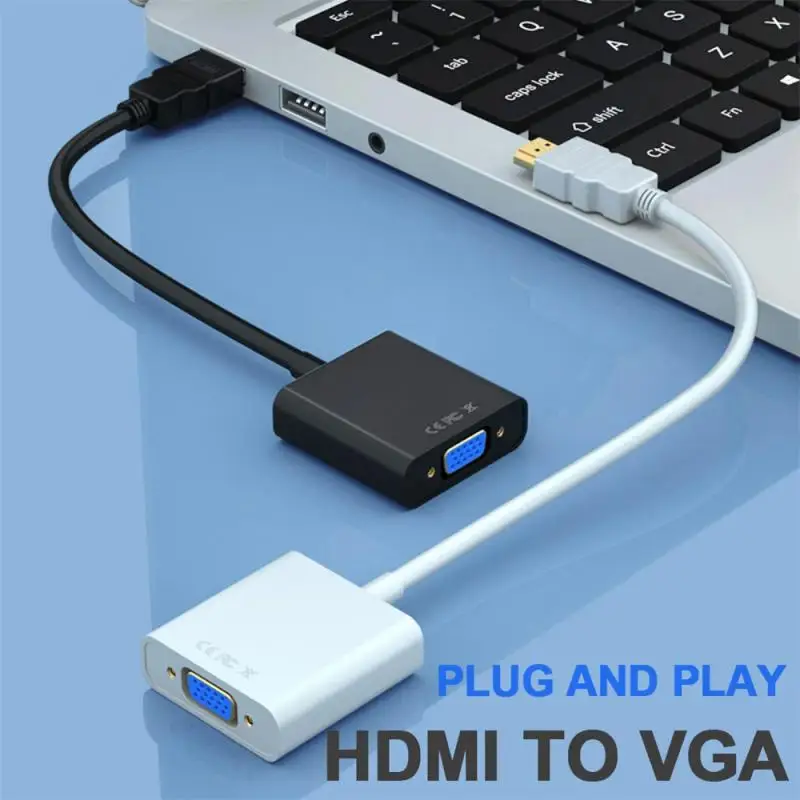 HDMI 호환 VGA 어댑터 디지털 아날로그 변환기 케이블, PS노트북 TV 박스-프로젝터 디스플레이 HDTV용
