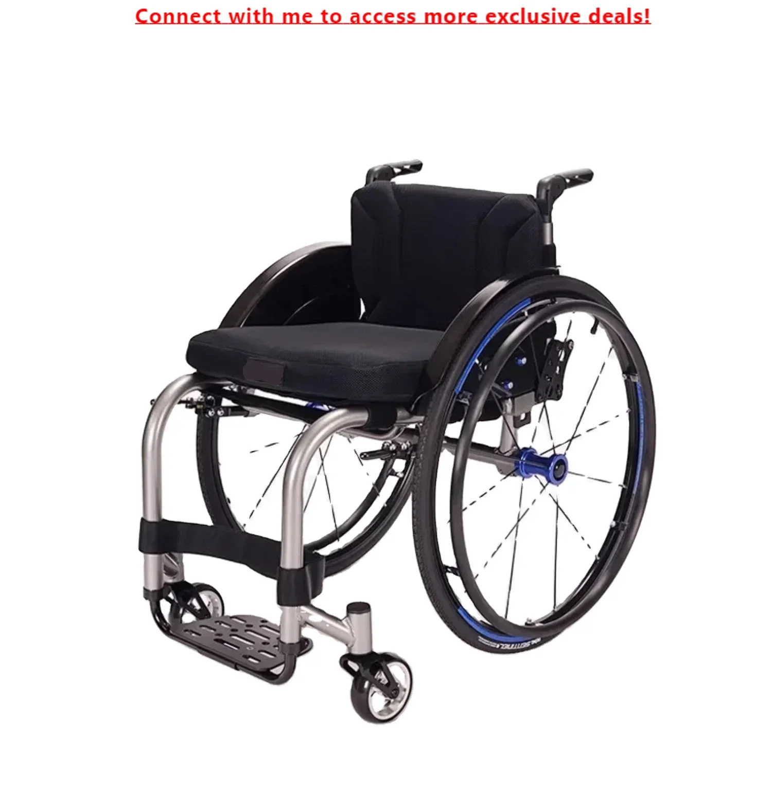 

19.6kg Aluminium Alloy Wheelchair Sport Wheelchair Backrest Push Handle Foldable Big Wheels And Side Guard Detachable-BZ-ZJ01