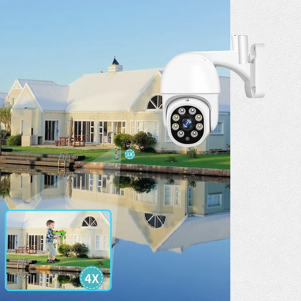 8MP واي فاي كاميرا IP مراقبة الأمن PTZ الأمن في الهواء الطلق CCTV فيديو مراقبة إنذار ضوء Icsee #3
