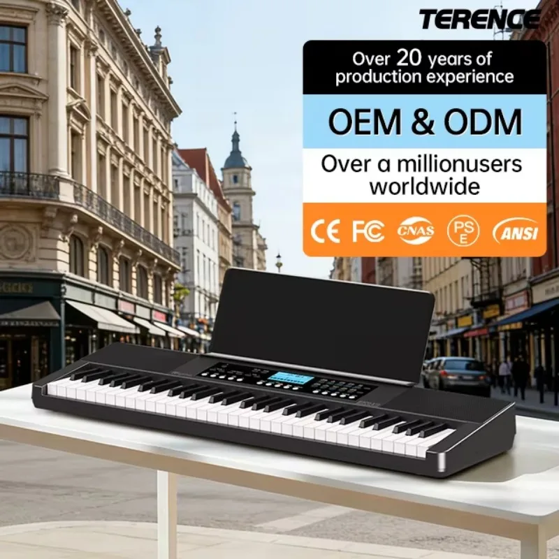 61 Key Piano Keyboard With MIDI Port Smart Piano Keyboard 450 Tones Recording Function Beginner Piano For Learning