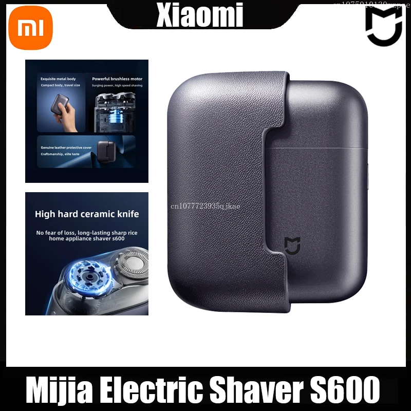 Xiaomi Mijia Electric Shaver S600 Type-C Rechargeable Beard Machine Trimmer Wet and Dry Shaver Washable Portable Men's Shaver