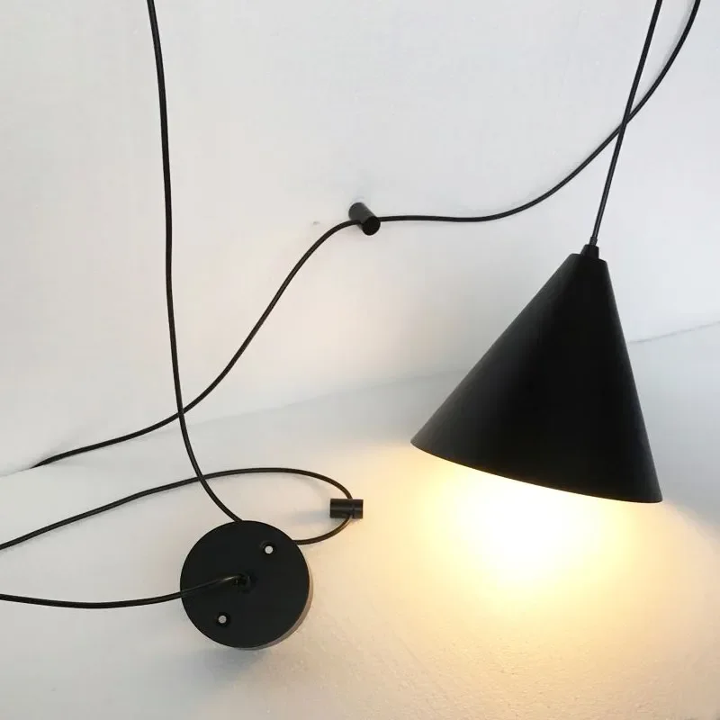 

Wall Sconce Hanging Light Fixture Modern Long Wire Design Led Pendant Lights Geometric Pendant Lamp for Living Room Bedside