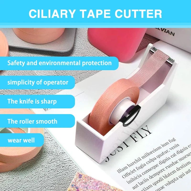 Eyelash Extension Tape Cutter Lash Adhesive Tape Split Tools Plastic Rotating Cutting Makeup Lash Extension Supplies Tape Cutter