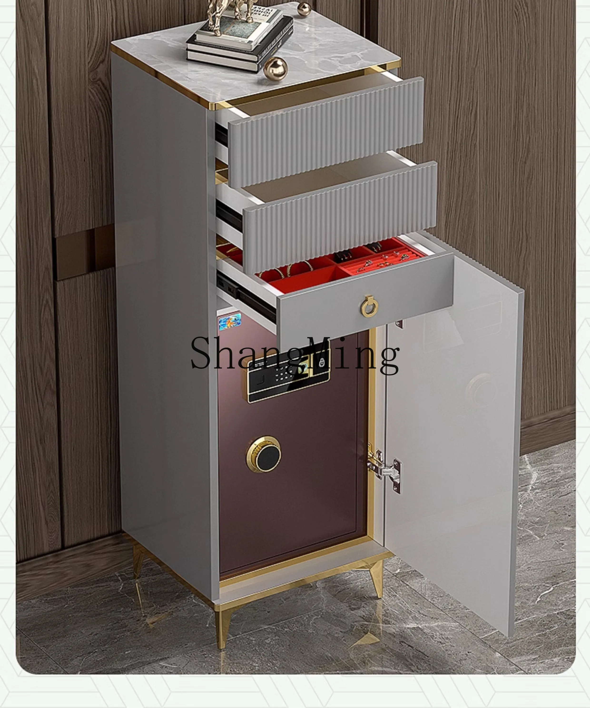 

CL safe 1m 1.2m home office large smart safe entrance jewelry display case fingerprint password drawer file light luxury safe