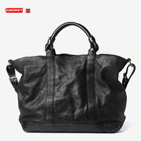 Genuine Leather Men's Handbag Casual Men Cowhide Portable Laptop Tote Bag Large Capacity Travel Bag Shoulder Crossbody Bags