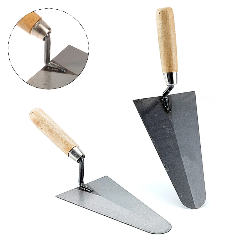 مثلث التشطيب مجرفة ث/مقبض كشط الاسمنت ملموسة مجرفة ل الجص الجصي بلاط الأرضيات أدوات بطانة الخرسانة