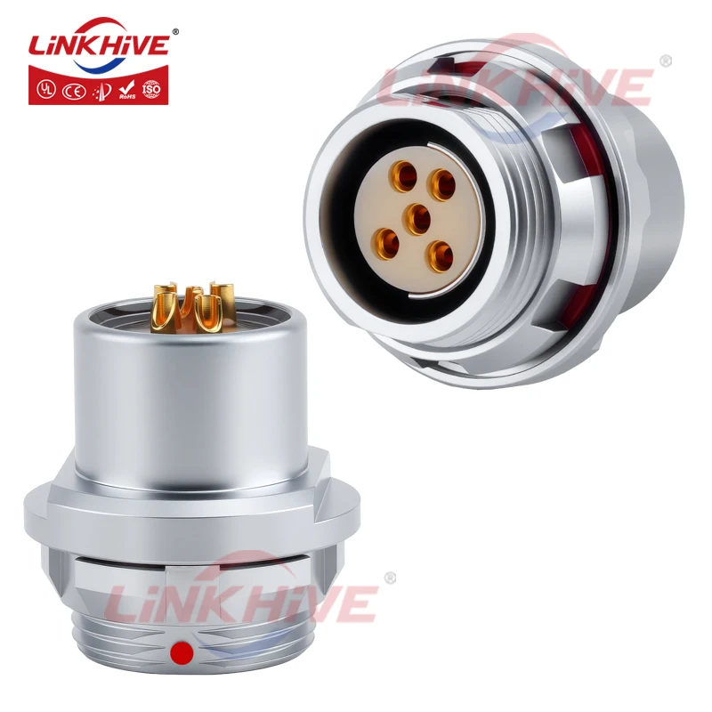 Compatible with Fischer Multipole Low Voltage Receptacles IP68 DBPU 102 103 1031 104 105 Size 2 3 4 5 6 7 8 12 19 Pin Connector