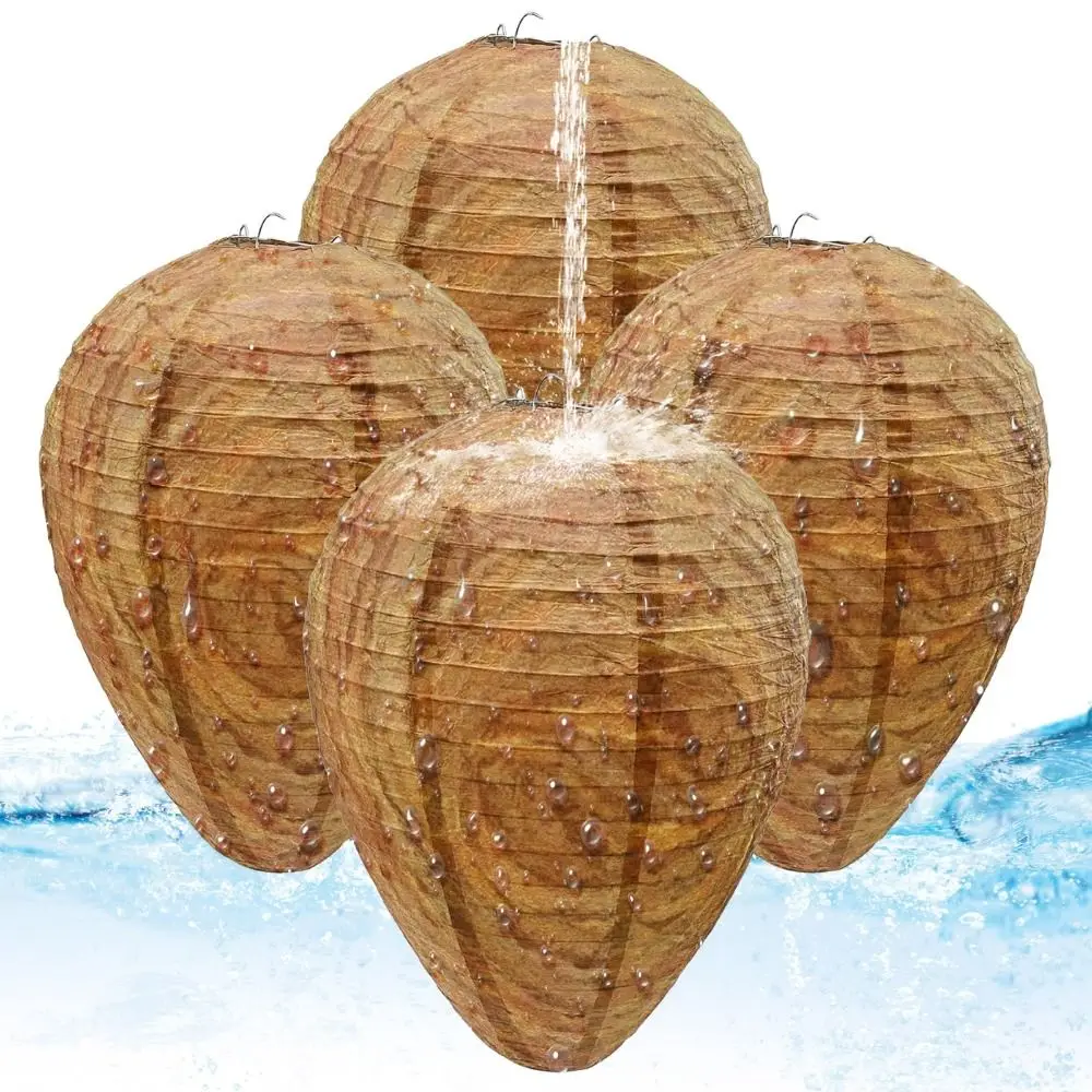 Insect Repellent Waterproof Wasp Nest Decoy Reusable Eco-Friendly Artificial Beehive Non-Toxic Hanging Beehive Lantern Porch