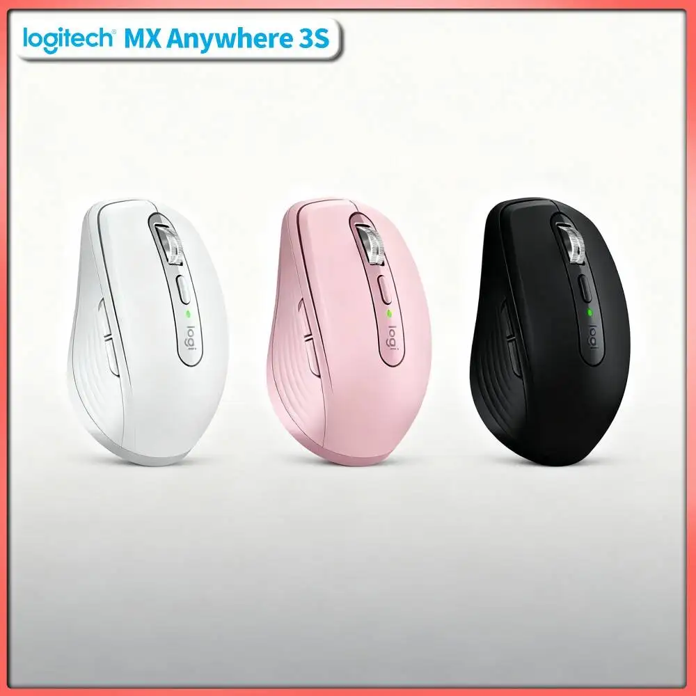 Durable MX Anywhere 3S - 8K DPI Darkfield, 70-Day Battery, Silent Click, Ideal for Caf Office & Shift Schedule