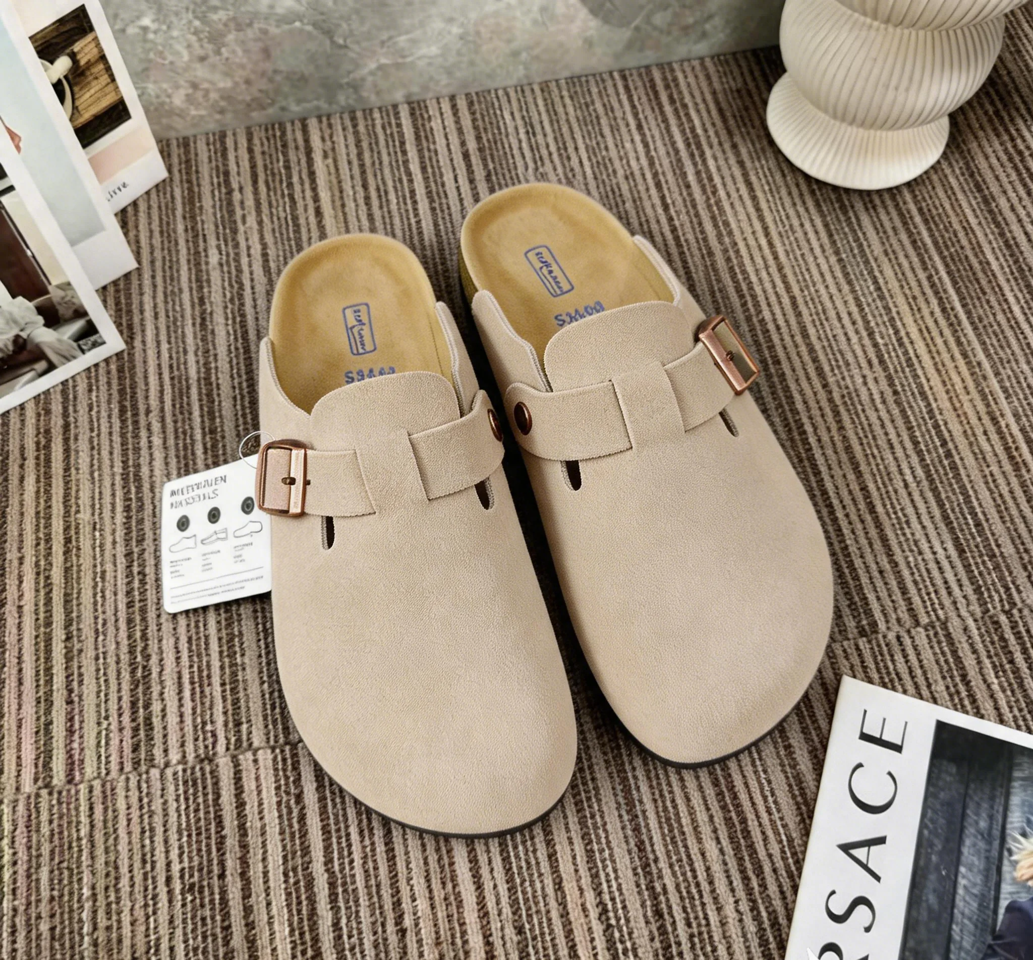 Summer New Arrival Retro Closed‑Toe Cork Platform Sandals Unisex, Non‑Slip Thick Sole Outdoor Streetwear Beach Casual Slides