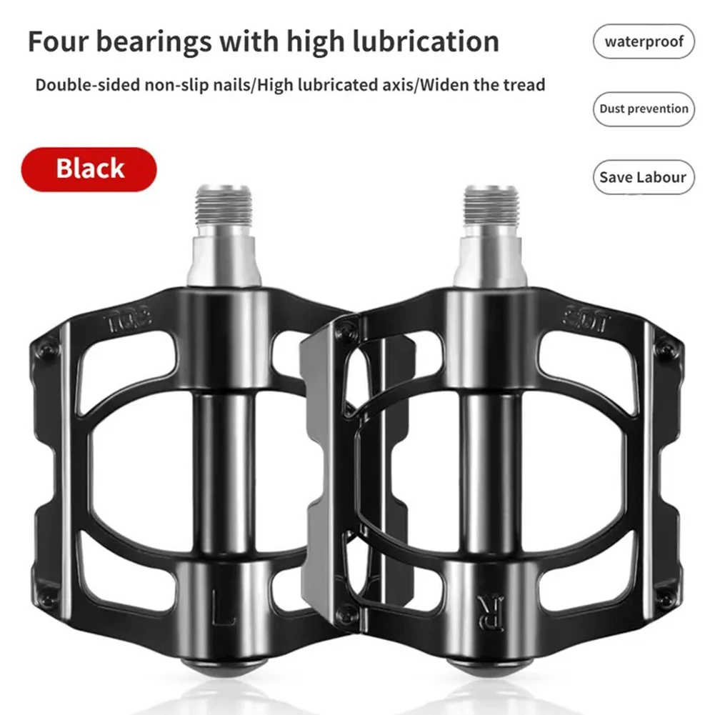 Pedale per bici antiscivolo Pedali ultraleggeri ad alta resistenza in lega di alluminio Pedali con cuscinetti antiscivolo Accessori per mountain bike