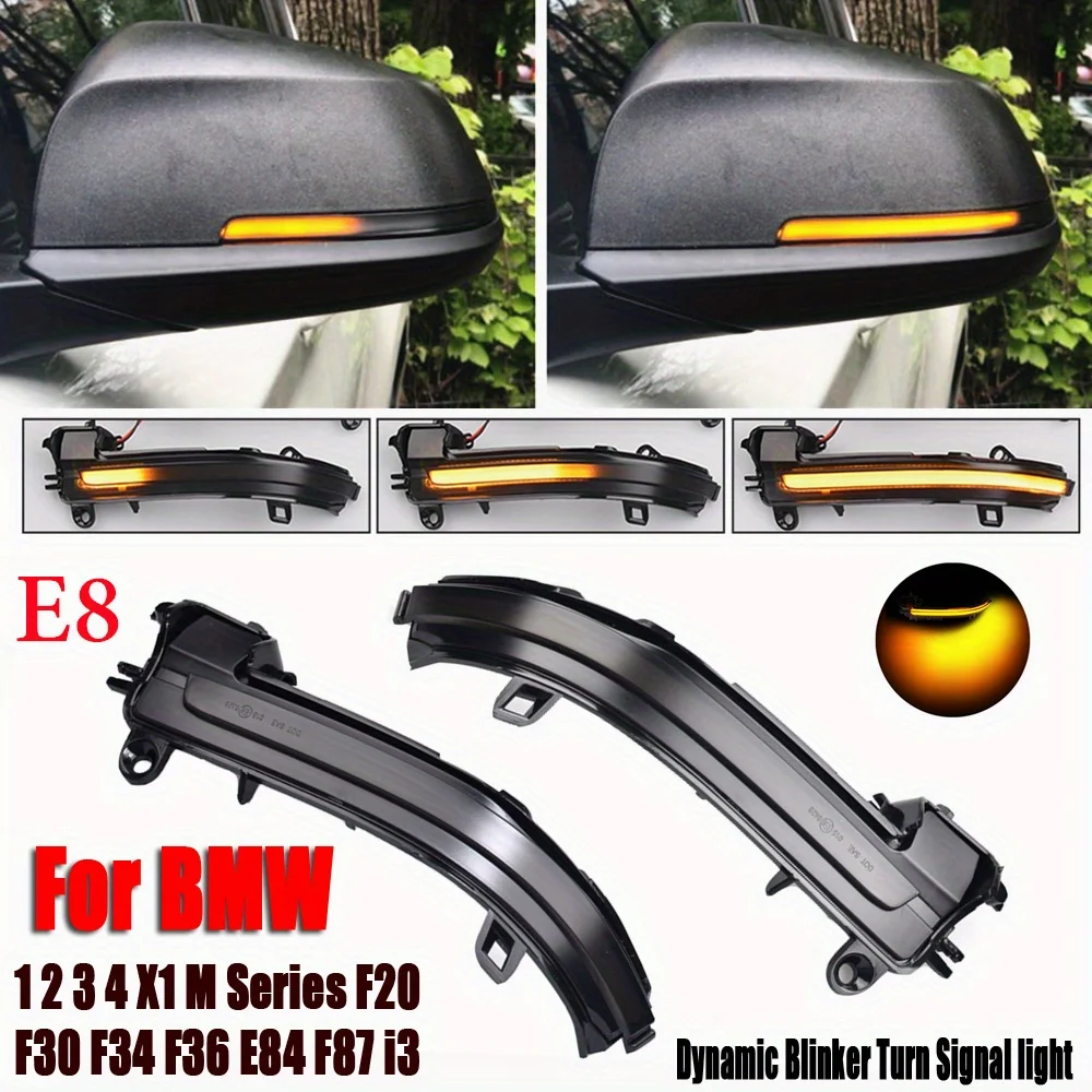 LED Dynamic Turn Signal Side Mirror Sequential Light Lamp For BMW 1 2 3 4 Series F20 F21 F22 F23 F30 F31 F32 F33 F34 X1 E84 I3