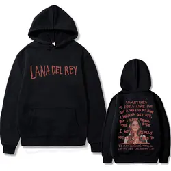 Cantante Lana Del Rey Get Free Lyrics Sudadera con capucha con estampado gráfico hombres mujeres moda Vintage sudadera Unisex Casual sudaderas con capucha de gran tamaño