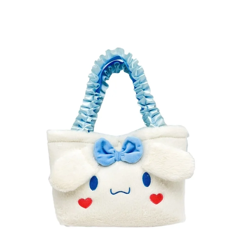 

Kuromi My Melody Cinnamoroll Cartoon Toy Bag Handheld Shoulder Plush Handheld Portable Bow Sweet Bag Cute Boy Girl Birthday Gift